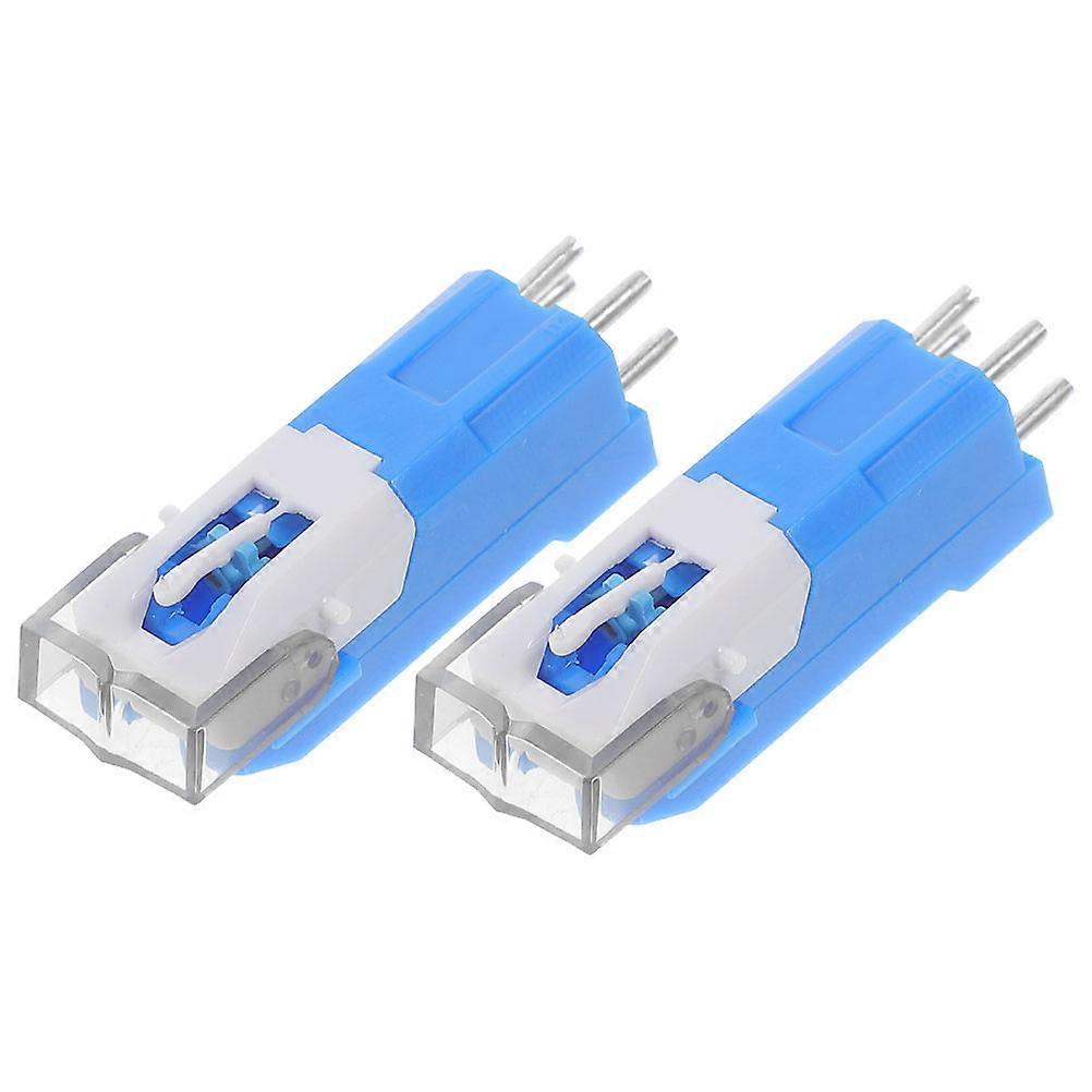 Turntable Needle Replacement Record Player Needle for 2Pcs Blue Stylus
