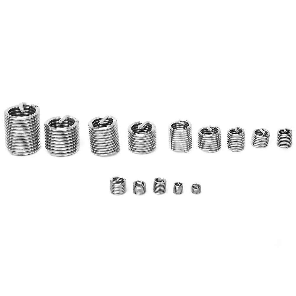 120Pcs Wire Threaded Insert Stainless Steel Thread Repairing Tool with Box M3-M12