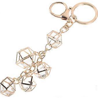 Rhinestone Key Chain Stylish Key Pendant for Decoration 1Pcs Silver