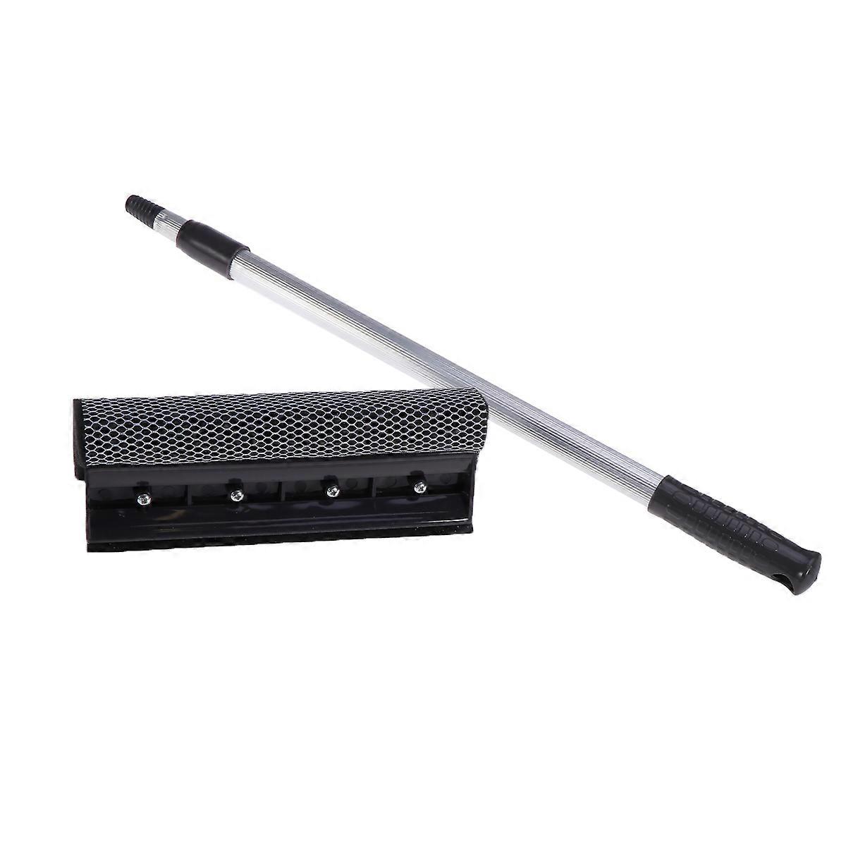 Telescopic Window Cleaner Extendable Window Scrubber Window Cleaning Squeegee(Grey)