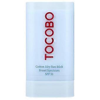 Tocobo, Cotton Airy Sun Stick, SPF 50, 0.67 oz (19 g)