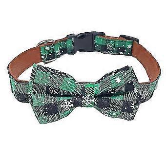 Christmas Dog Collar, Pet Collar Gift For Small Medium Large Dogs Cats Christmas Pet Bow Tie Collar-s(1.5*25-38cm)