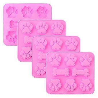 Silicone Molds Dog Paws And Bones Shape Set Of 4