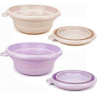 2Pack de lavabo pliable Bac à vaisselle pliable Évier pliable, économie d’espace pour la plongée, les fruits et le camping, la randonnée et la maison