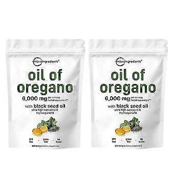 1-3x Oil of Oregano Black seed oil 6000mg Nutrition Gels & Chews 300 Count