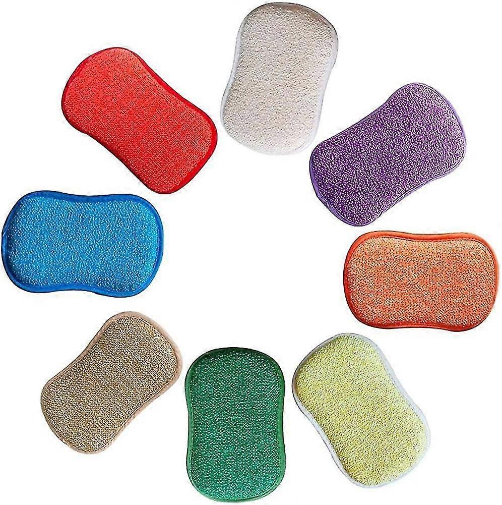 Microfiber Antibacterial Kitchen Sponge Double Sponge Scouring Pads