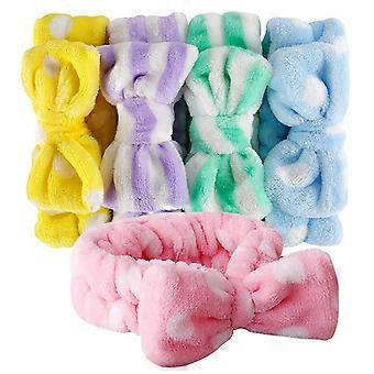 Boog Hoofdbanden, KATEA Vrouwen Hoofdbanden voor Make-up Cosmetische Gezichtsdouche Spa Elastische Haarband Hairlace Hoofdband voor Baby meisjes Geel Blauw Groen Paars