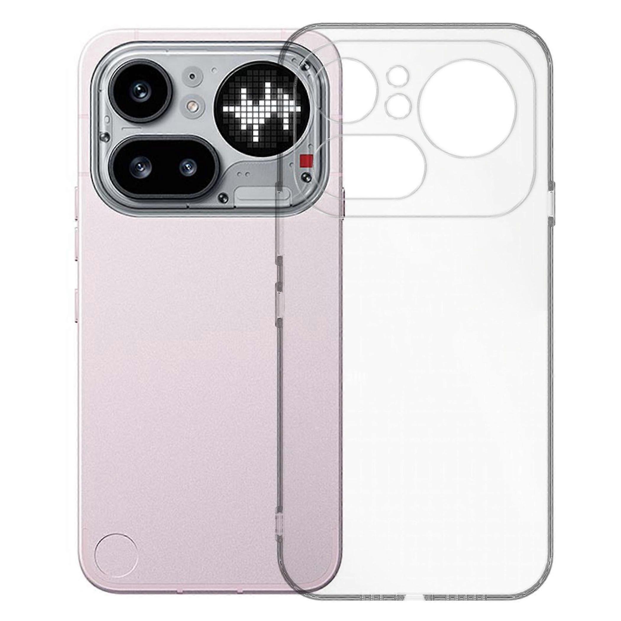 Nothing Phone 4a Pro için silikon TPU malzemeden üretilmiş, darbeye dayanıklı, esnek ve şeffaf telefon kılıfı.