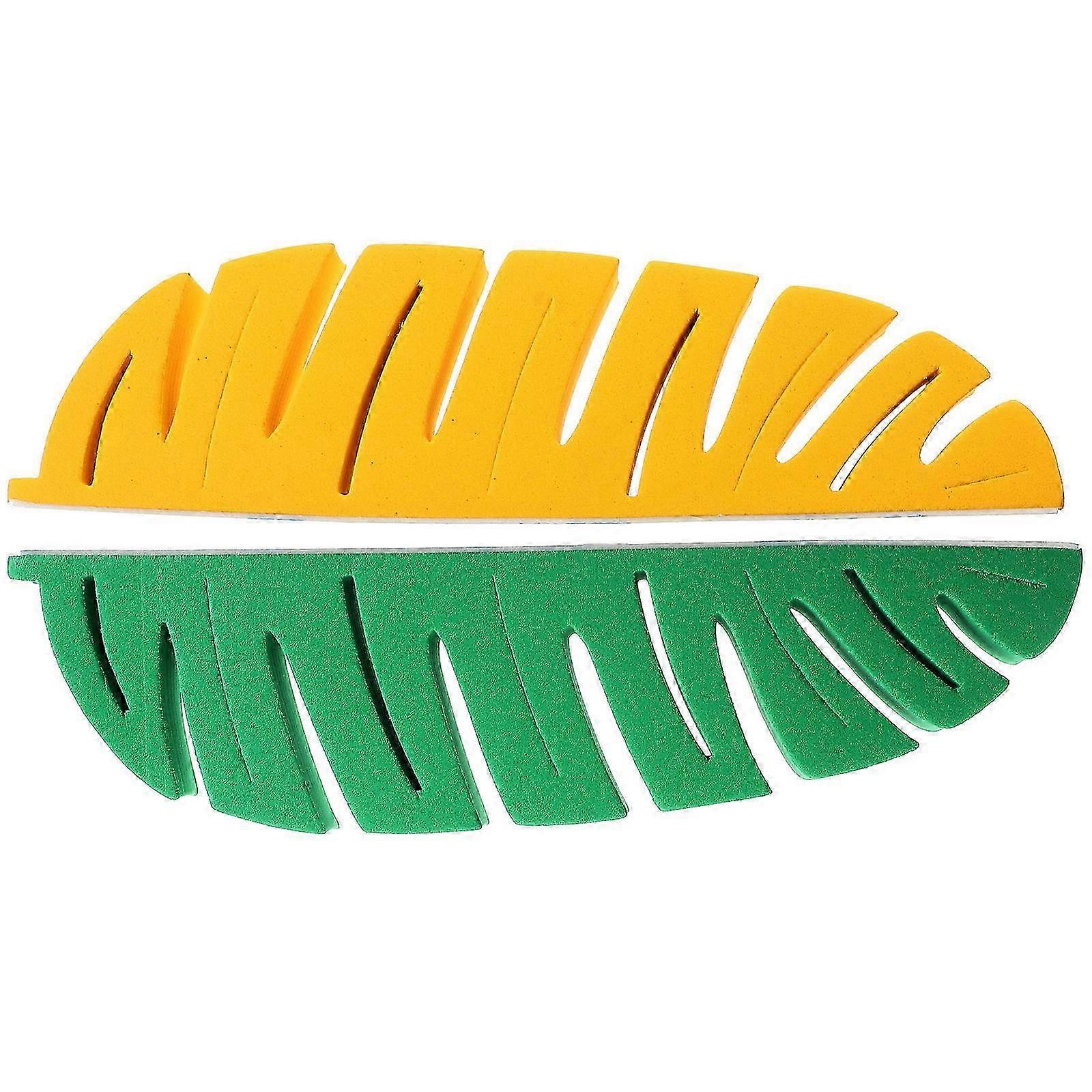 Toothbrush Wall Holder Leaf Shape Bathroom Organization Plastic Storage Drying 2Pcs