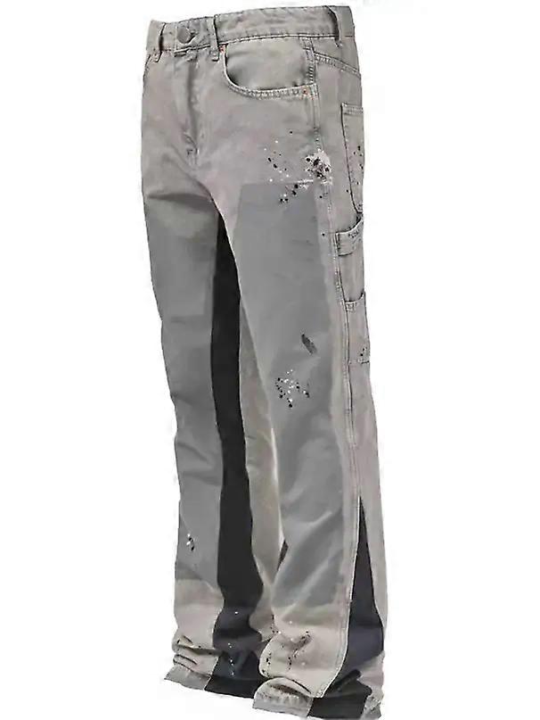 Men's Solid Color Ripped Casual Jeans