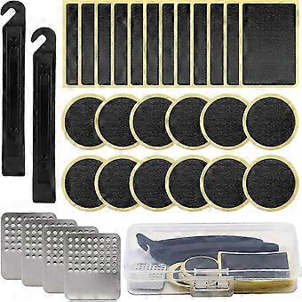 30pcs bike tire patch repair kit, bike motorcycle tire adhesive self-adhesive patches with metal fil [XR]