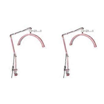 Lot de 2 lampes annulaires LED demi-lune professionnelles pour l'éclairage des ongles, le maquillage, les vlogs beauté et les lives (prise US).