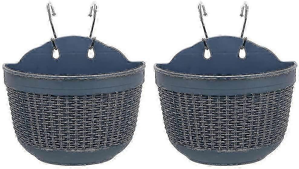 2pcs Hanging Flower Pots With Hooks