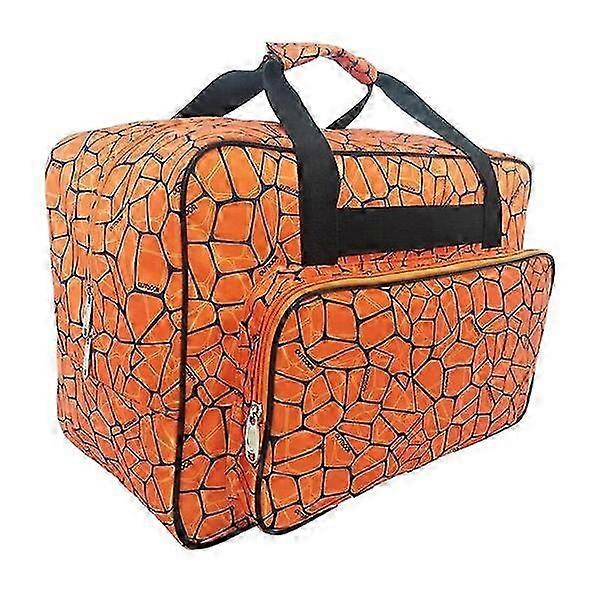Sewing machine storage bag with padded handle and convenient zip pockets