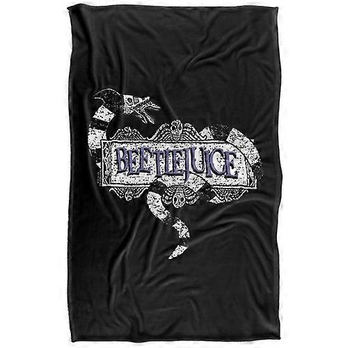 Beetlejuice Soft Touch Logo Blanket