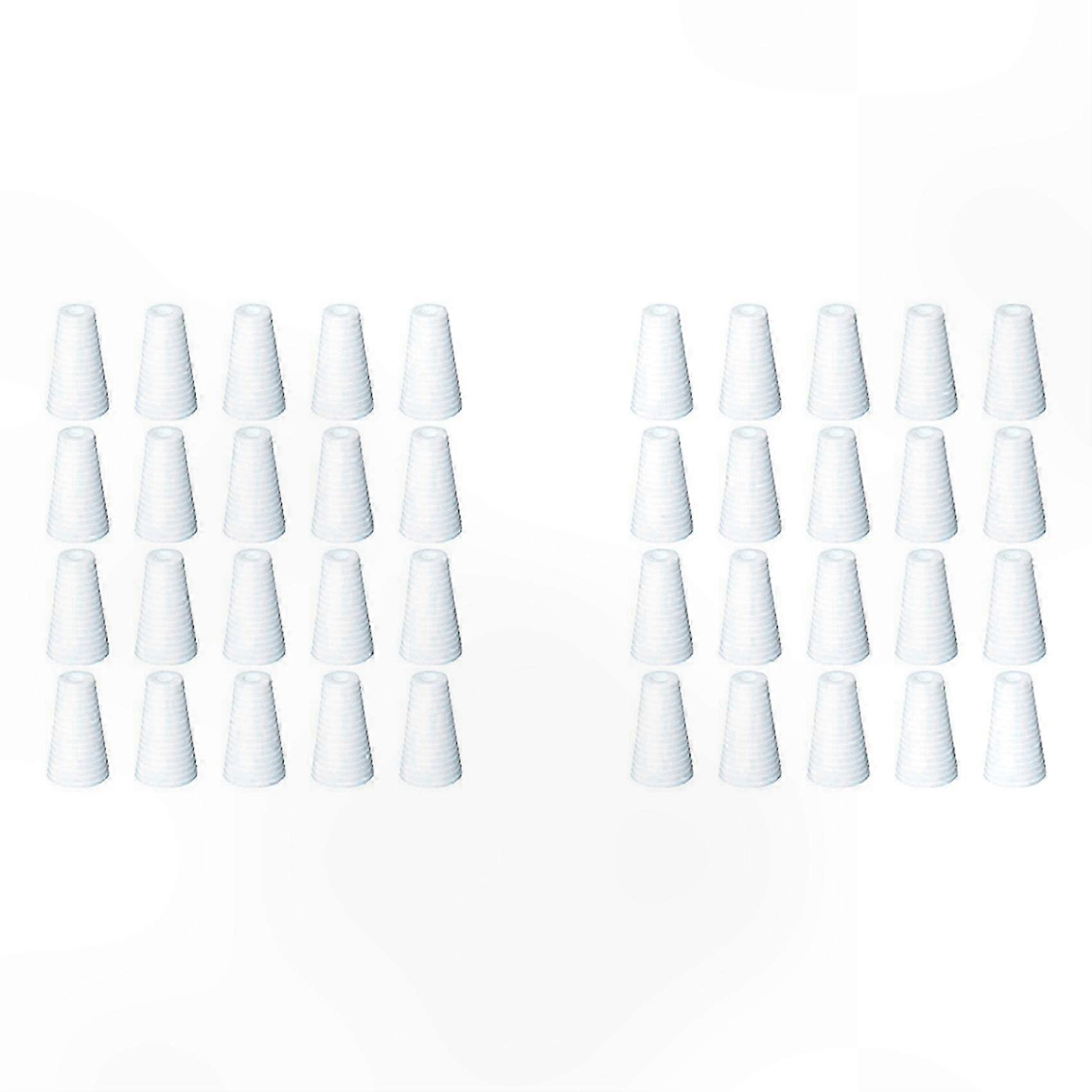 Secure Grip & Easy Pull Operation, 40 PCS White Downward End Blind Pull Cord Knobs