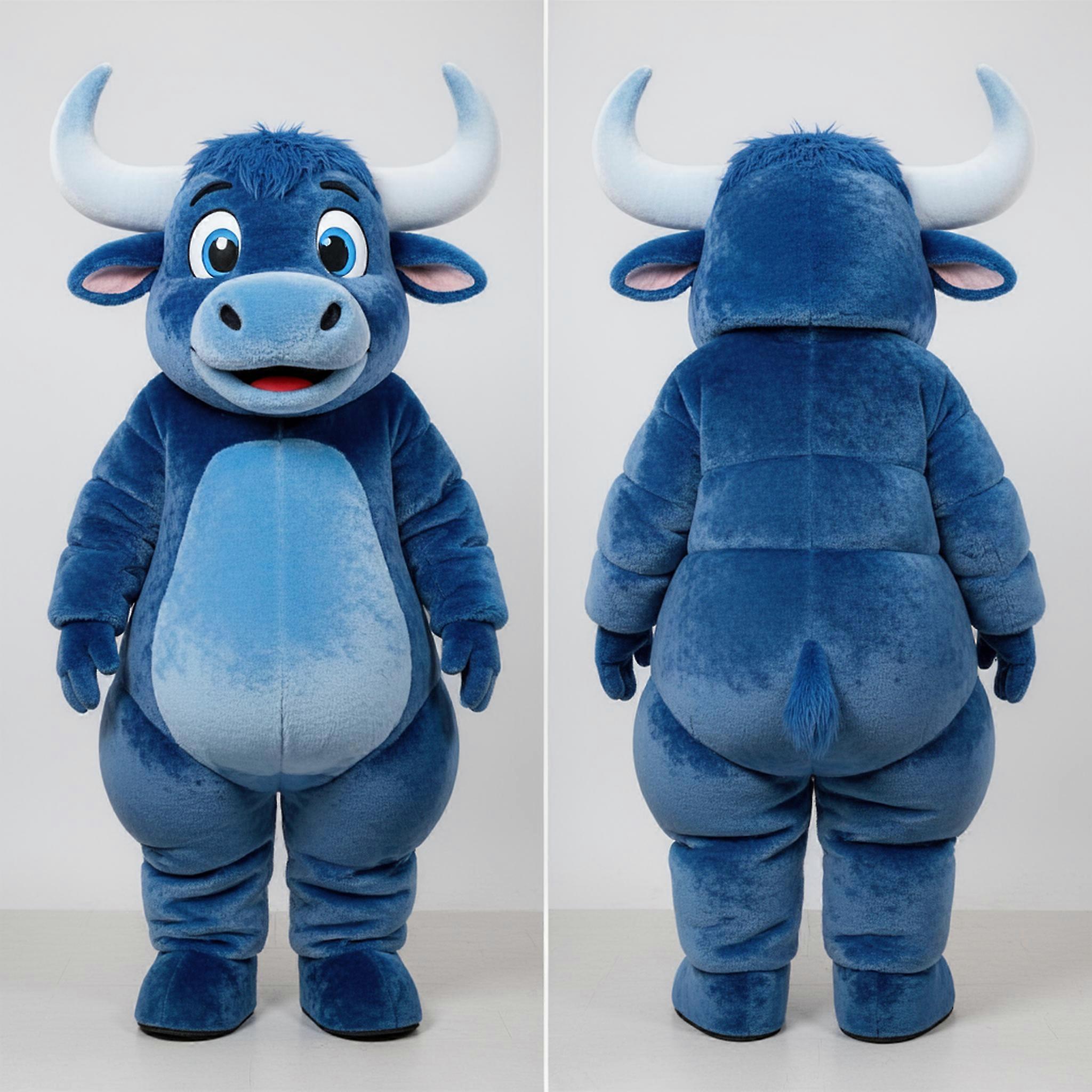 MASTICOT Azure Blue Rounded Yak Mascot