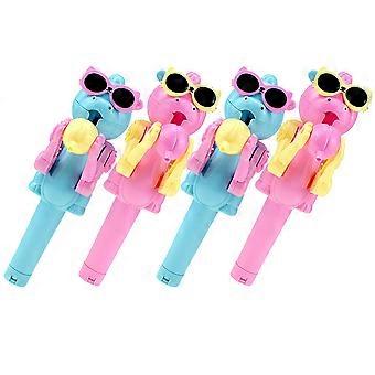 Lollipop Robot Holder Toy for Playing 4Pcs Plastic Funny Kids Holder