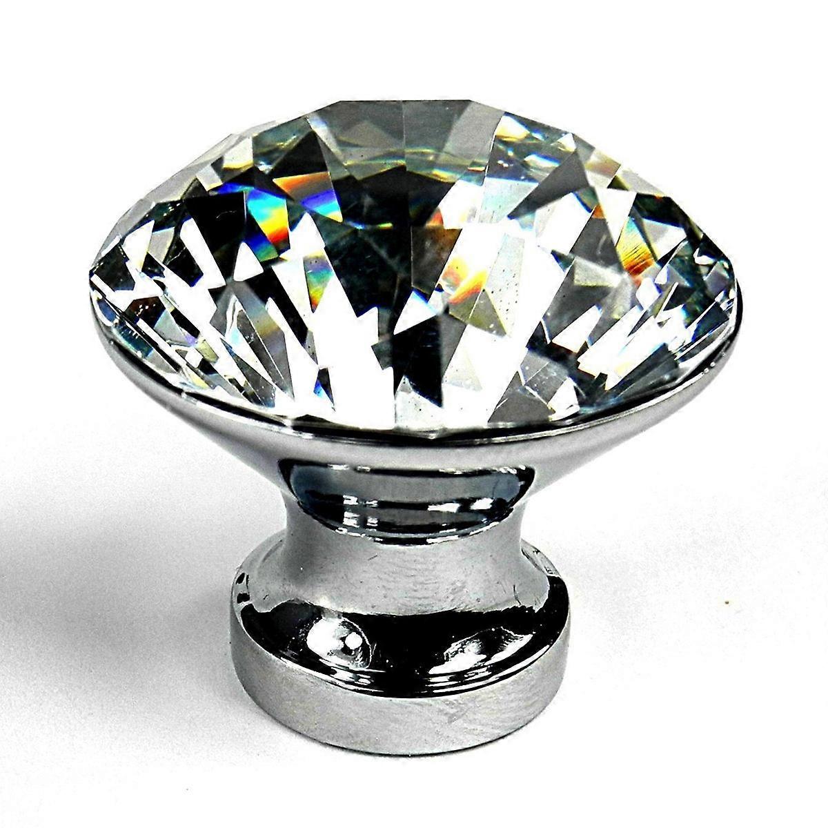 Clear Crystal Glass Diamond Knobs for Cabinet Drawer Handles 5Pcs