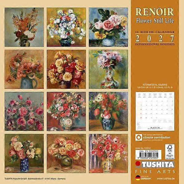 Tushita Tushita Renoir - Flowers Still Life Calendar 2026