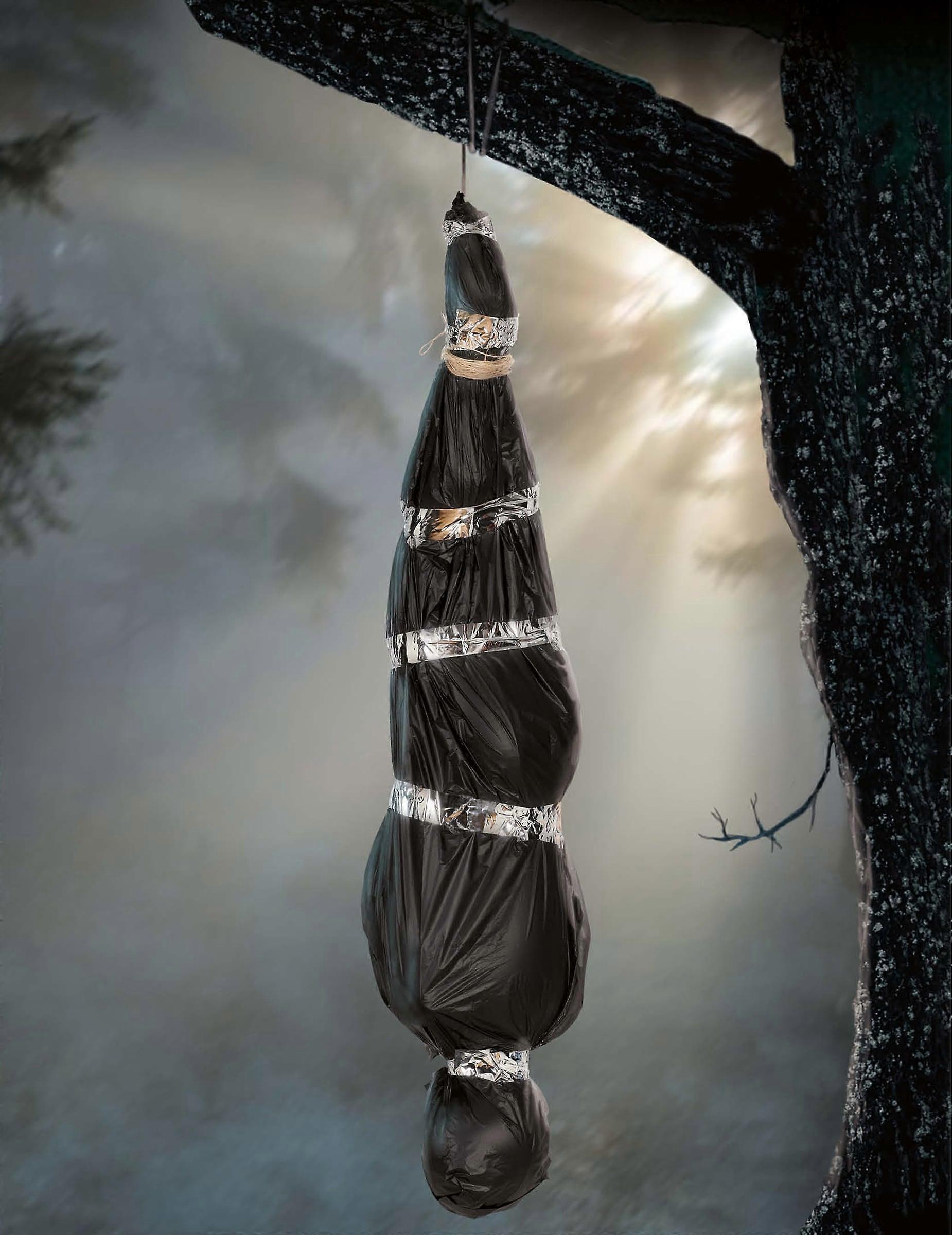 Corpse in an inflatable hanging bag 178 cm