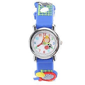 Tennis Wrist Multifunction Children Quartz Watch with Comfortable Strap 3D Design