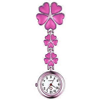 Floral Clip-on Luminous Fob Watch