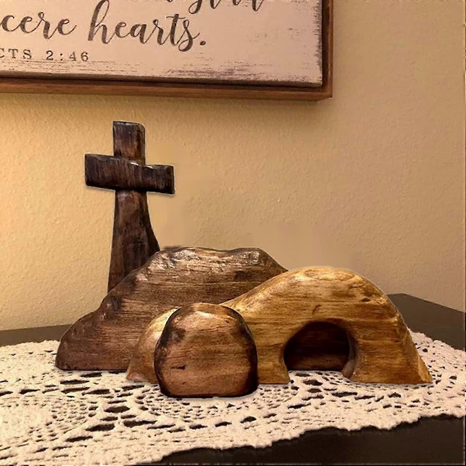 Minimalist Wooden Easter Resurrection Set
