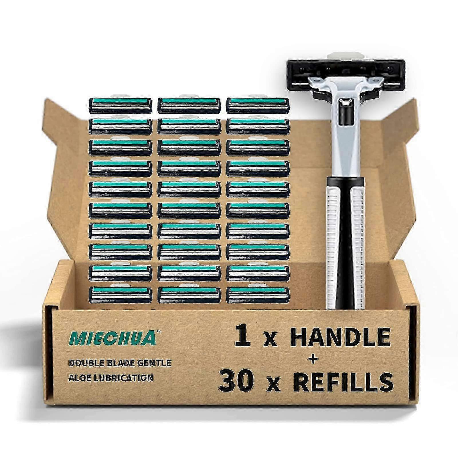 Dual-Blade Razor with Secure-Grip Handle