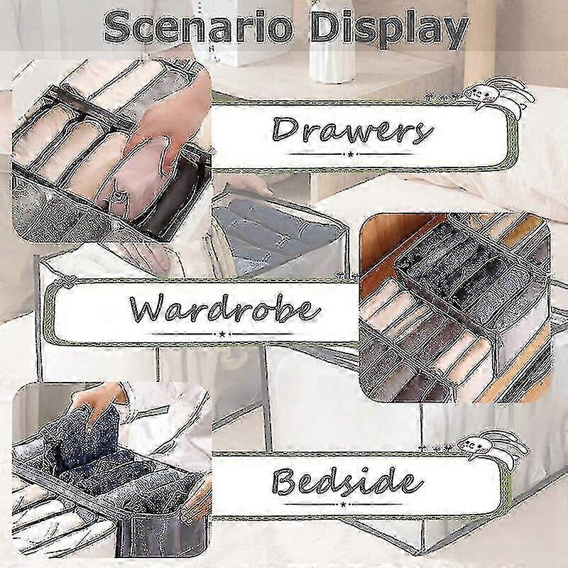 7-Grid Foldable Clothing Organizer