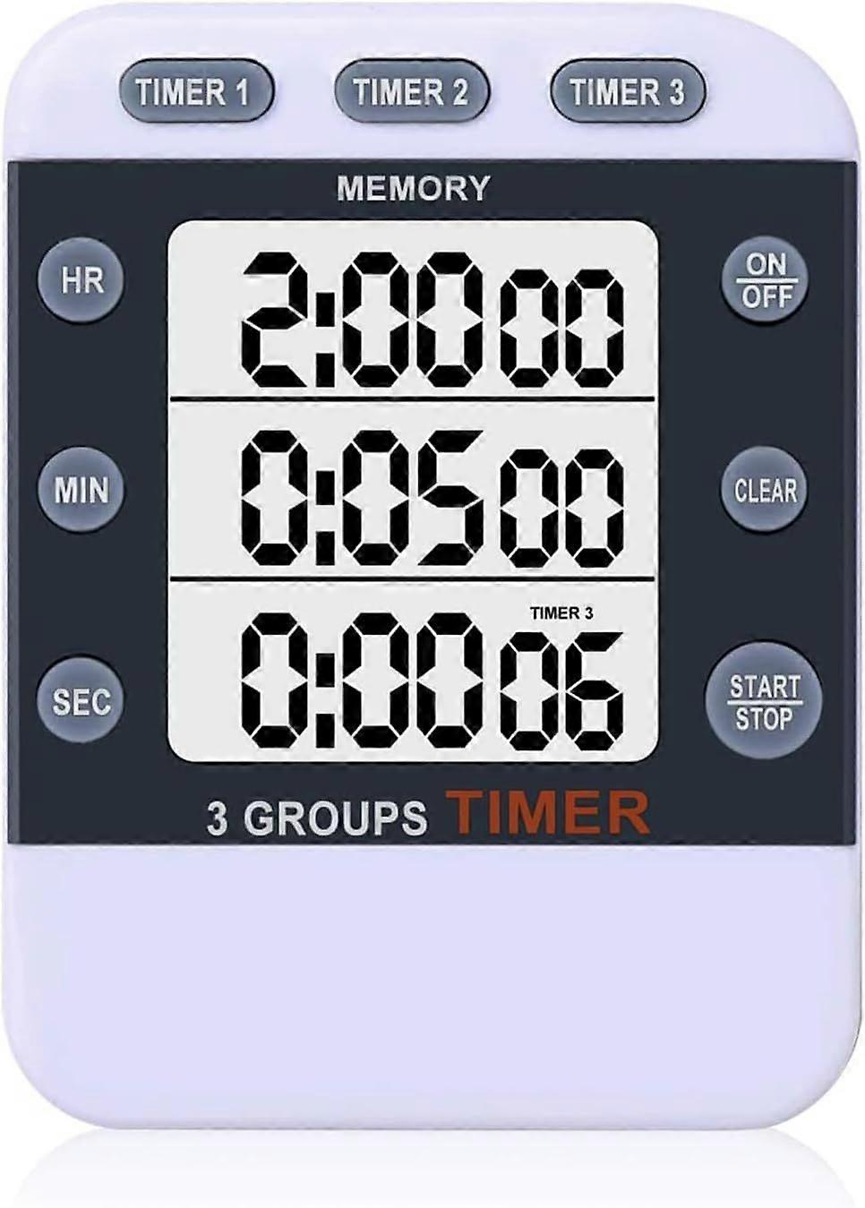 Digital Dual Kitchen Timer, Multiple Channels Countdown Timer