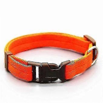 Colliers pour chiens en nylon réglables (L 30-50 cm) (orange) obligatoires
