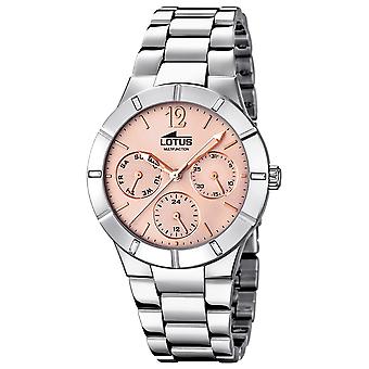 Lotus sra.multfun.ace-circ.esf.rose Quartz Analog Woman Watch avec 15913/3 Bracelet en acier inoxydable