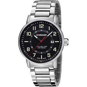 Wenger attitude day&date Quartz Analog Man Watch with Stainless Steel Bracelet 01.0341.113