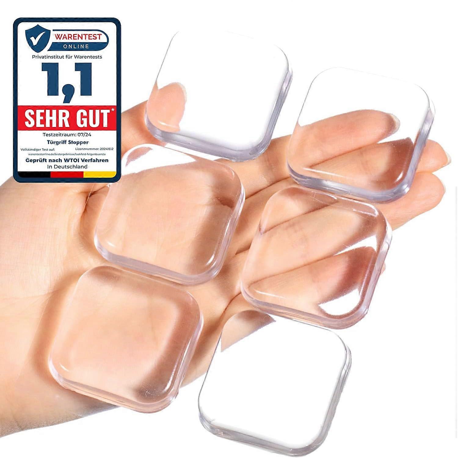 Deurstopper transparant, 6 stuks, zelfklevend