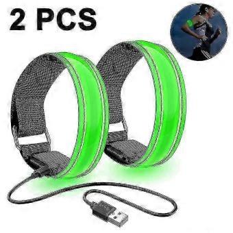 2er-Pack Jogging-Licht für Läufer, kabelloses LED-Armband, leuchtend, Modell 2025.B2.