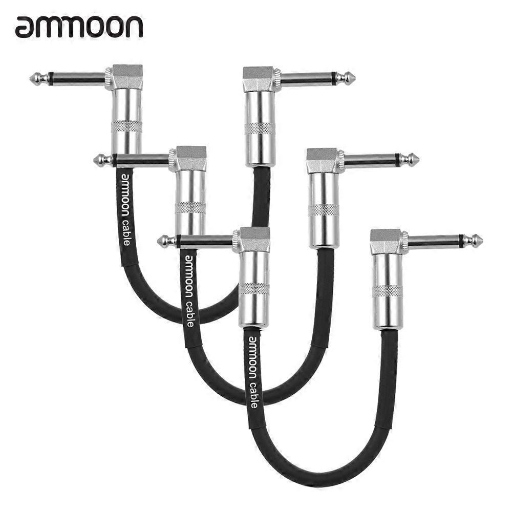 Hot 6pcs 1.0ft 1/4'' Patch Cable for Guitar Effect Pedal PVC Jacket Gift