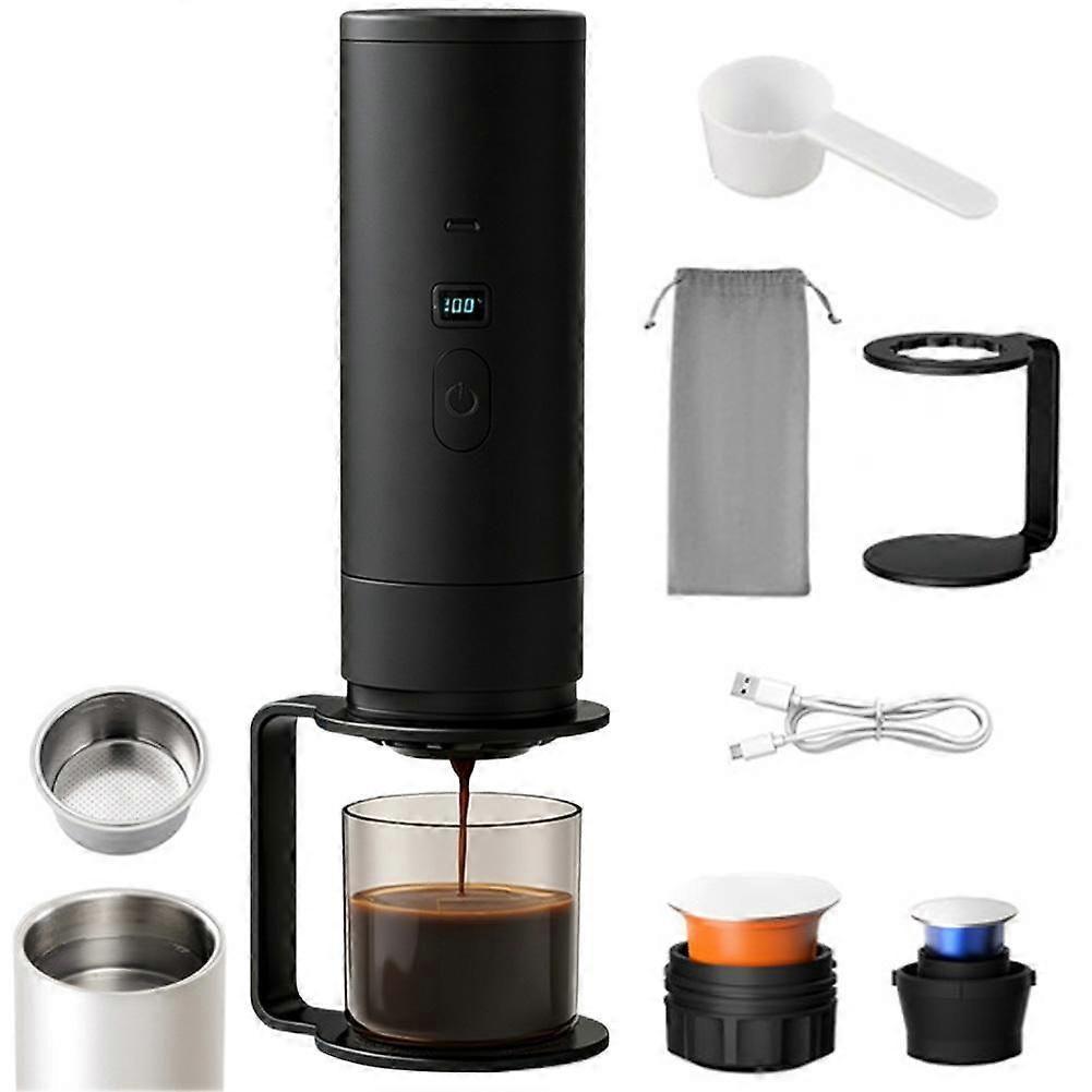 Portable Capsule Coffee Maker - Heating Extraction Modes Automatic Brewinga