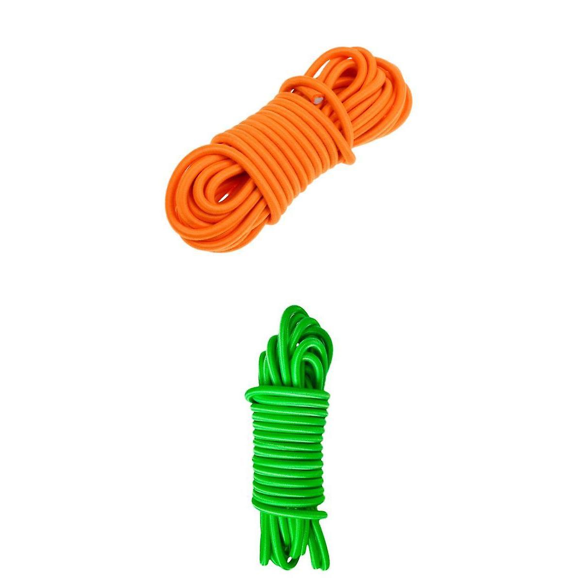2pcs 5m x 5mm Elastic Bungee Rope Shock Cord Tie Down DIY for Kayak