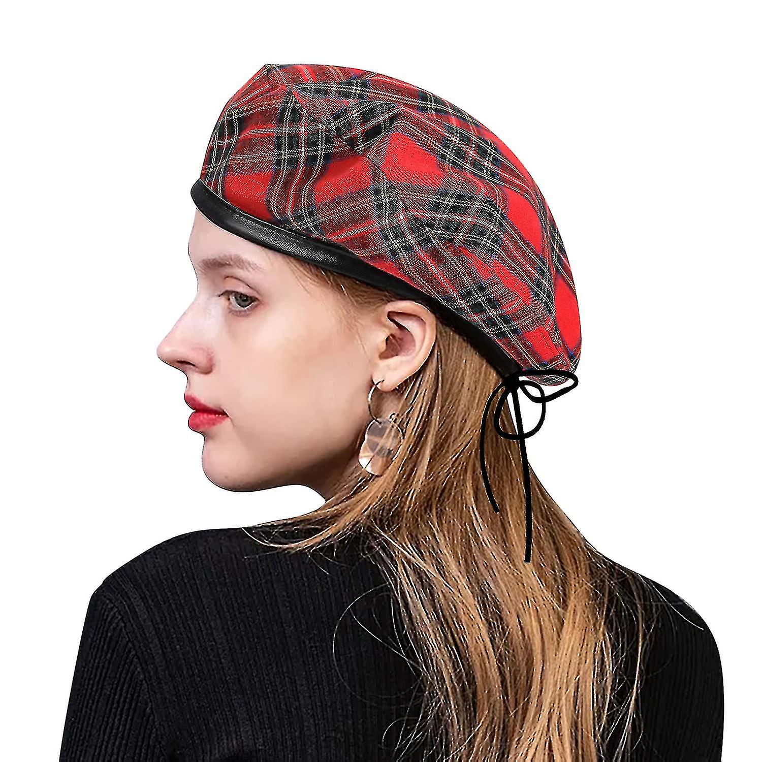 Ladies Pu Leather Vintage Beret