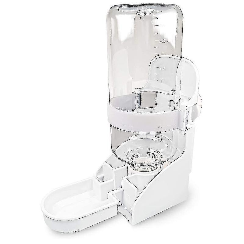 Pet Automatic Water Dispenser, 500 Ml Hangable Drinker For Puppy/guinea Pig/cat/hamster/rabbit (whit