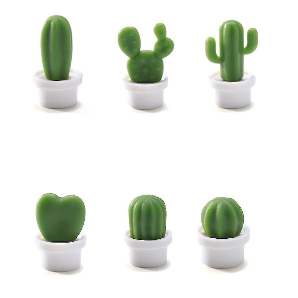 1set Cute Fridge Magnets Succulent Plant Magnet Button Cactu