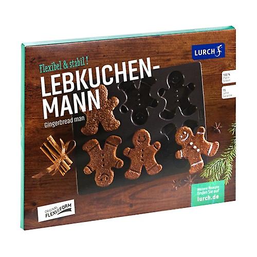 6 Cavity Gingerbread Man Cookie Mold 1 unit (Maroon)