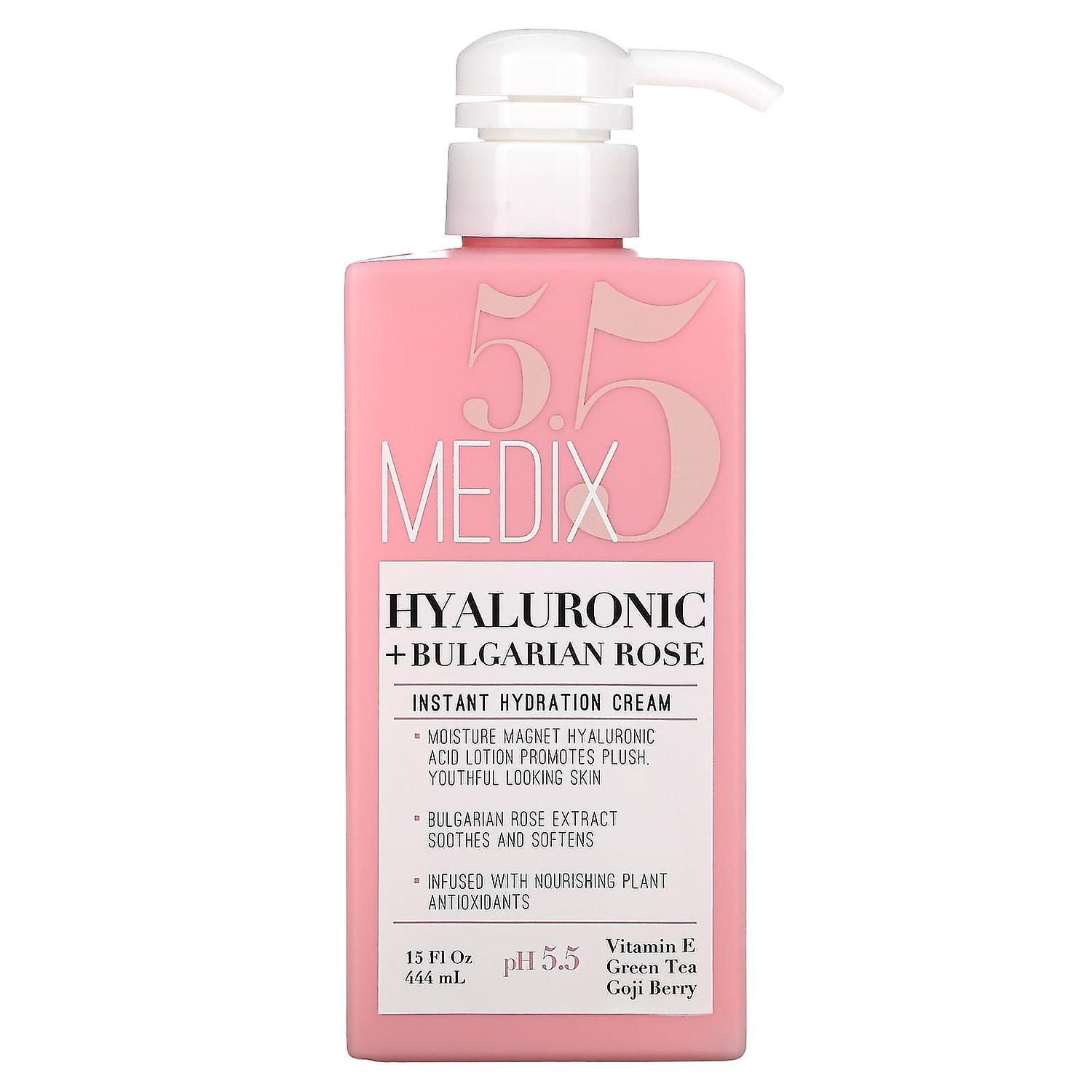 Medix 5.5, Hyaluronic + Bulgarian Rose, Instant Hydration Cream, 15 fl oz (444 ml)