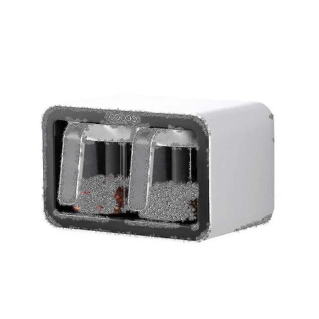 Ecoco veggmontering krydderstativ arrangør krydderbokser-svart 2 kopper