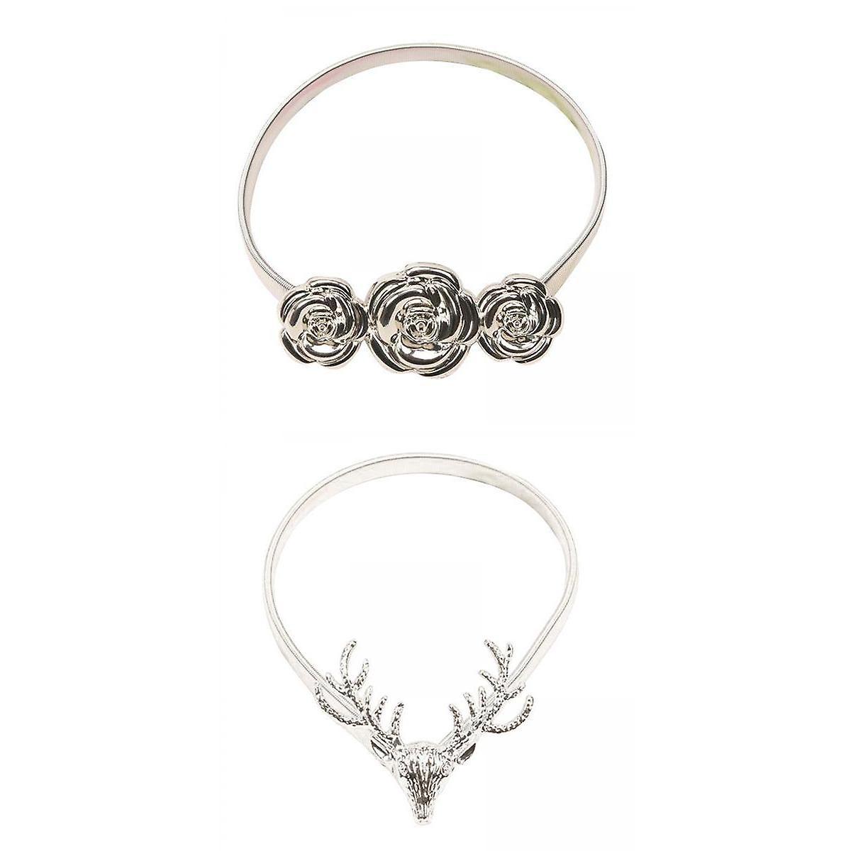 2Pcs Decorative Curtain Tiebacks Spring Design Buckle Holdback Tie Backs