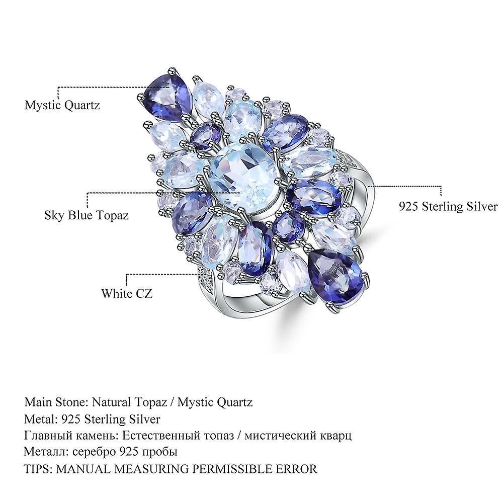 Bague 925 Topaze Naturelle Argent