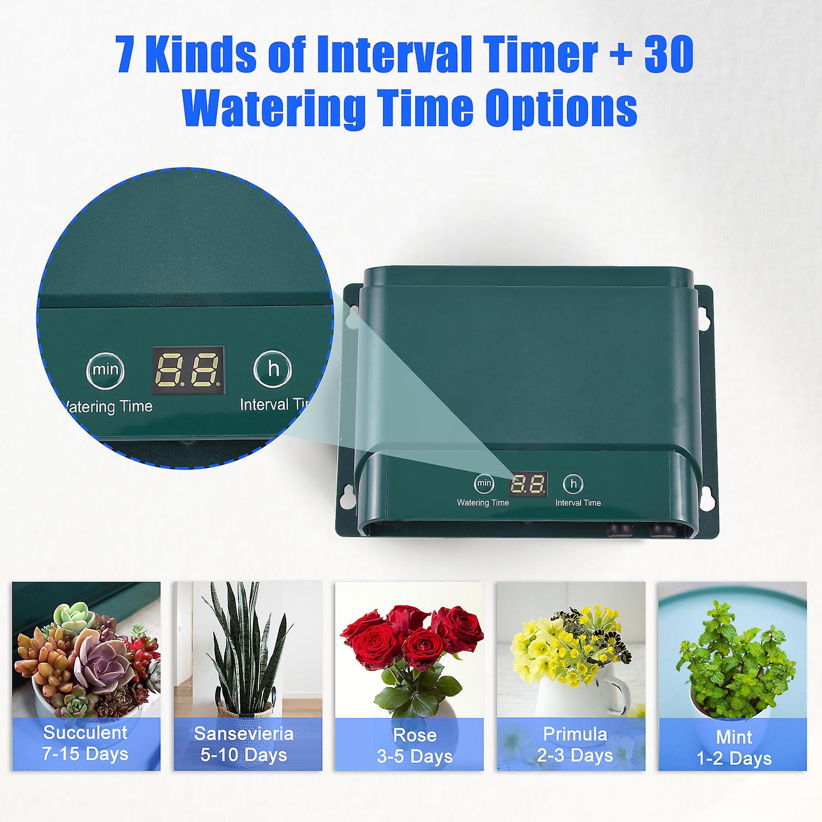 Solar Automatic Drip Irrigation Kit 7 Timing Modes 30 Watering Modes