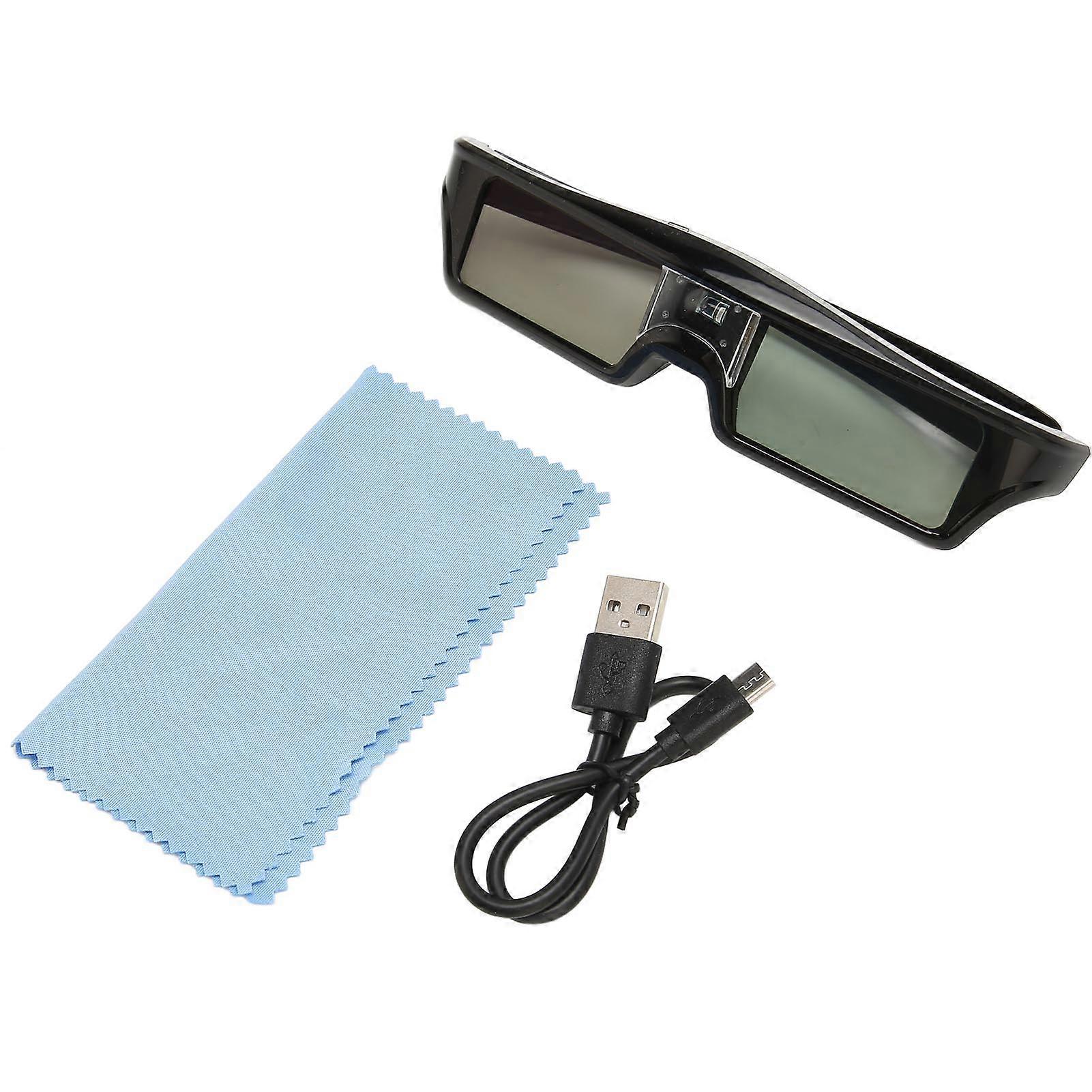 DLP 3D Glasses USB Rechargeable 3D Active Shutter Glasses for All DLP Link 3D Projectors KX30