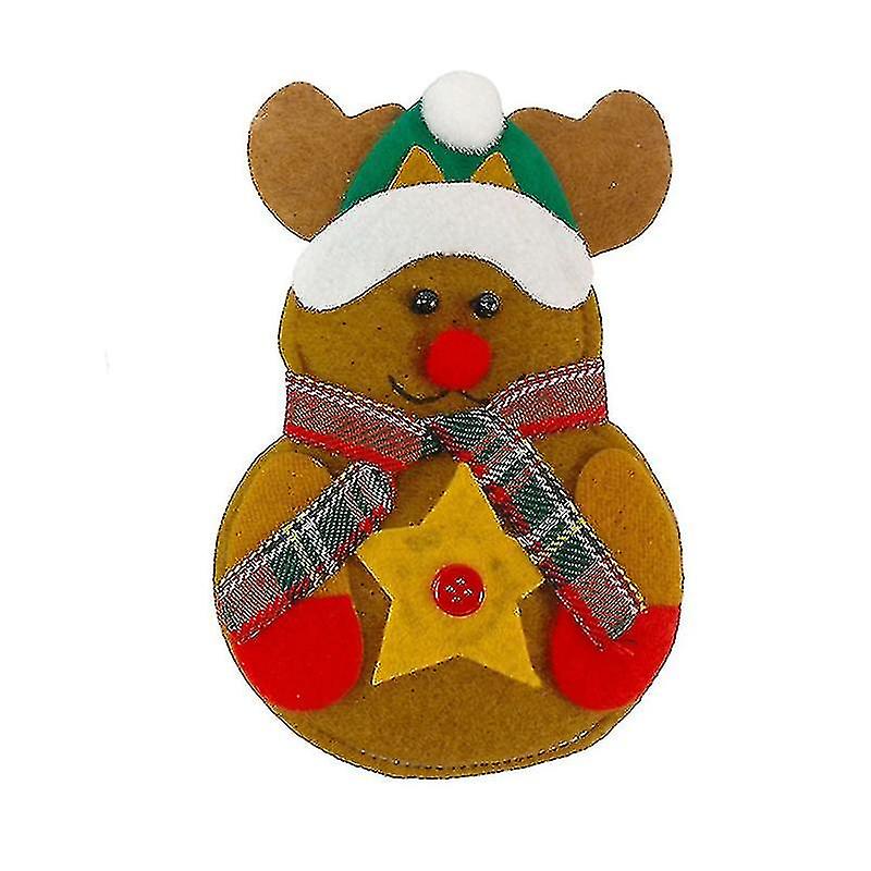 Christmas Tableware Organizer For Home Silverware Pockets(christmas Deer bd
